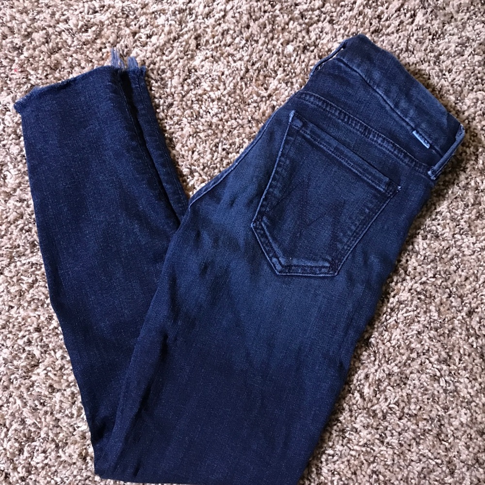 Mother denim! Sz 24 raw hem skinny jeans
